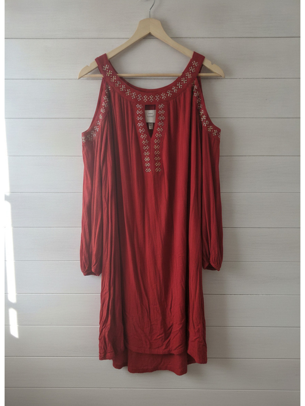 Knox Rose Women's Red and Burgundy Dress
